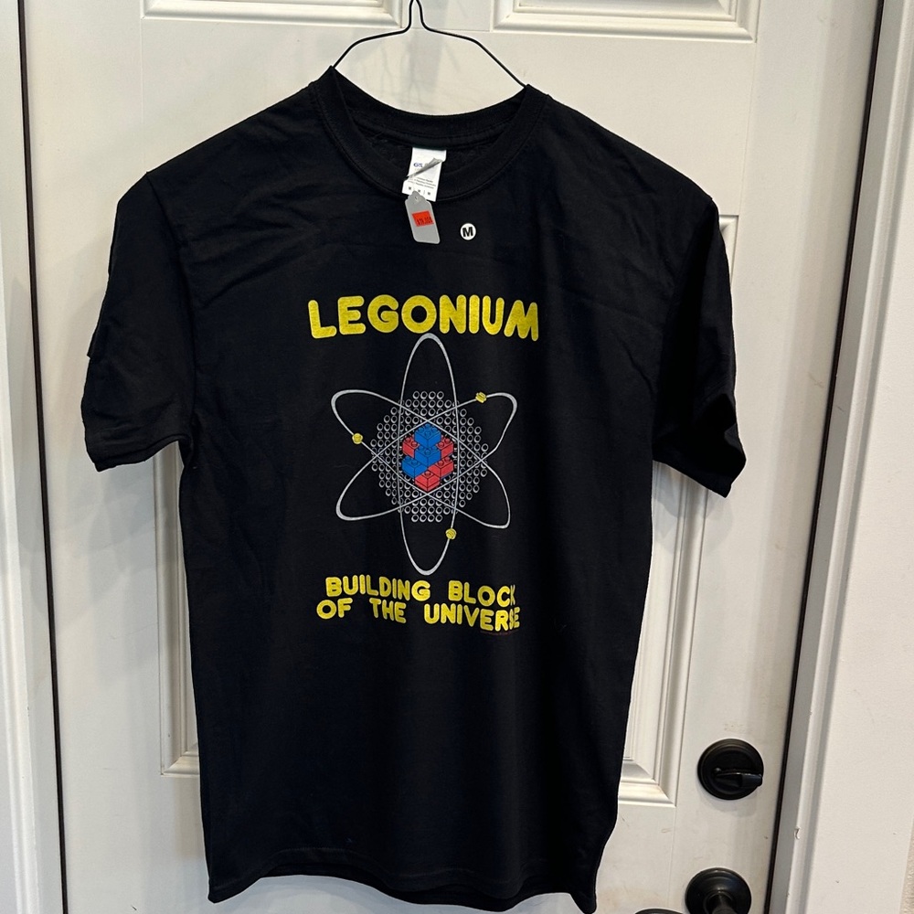 NWT Black Graphic T-Shirt with Yellow and Red Design